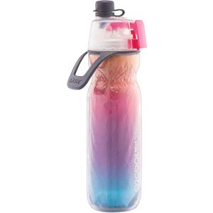 O2COOL ArcticSqueeze Insulated Mist 'N Sip Water Bottle | BPA Free, 2-in-1 Mist and Sip Function w/No Leak, Locking Pull Top Spout : 20 oz | Color Collection: Ombre, Raspberry Ombre