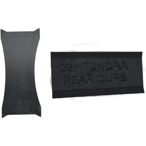 Cup Holder Divider and Hide for 2022+ Toyota Tundra, Anti-Tipping Insert (Set_Matte_Black)