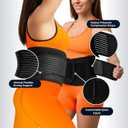Waist Trainer for Women  Adjustable Waist Cincher & Ab Trimmer Belt with Hook-and-Loop Straps | Tummy Control Body Shaper with Double Compression for Core & Back Support Black
