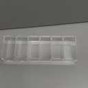 NatSumeBasics Clear Drawer Organizer 6-Section Desk Compartment Acrylic Tray Holder, 3.3" Width not for Storage Credit Cards Business Card, Office Accessories Supplies (Small)