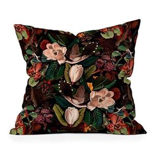 Society6 Floral and Birds X II Throw Pillow Insert-Home Decor by Burcu Korkmazyurek, 16 x 16