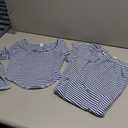 SOLY HUX Girl's 2 Piece Outfits Striped Long Sleeve Fall Matching Sets Bow T Shirt Tops and Wide Leg Pants, 10Y