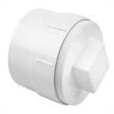 6" PVC Sewer Cleanout Cap, DWV Sewer Cleanout Cap Adapter with Plug for Drainage Pipe Fitting