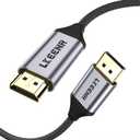 4K DisplayPort to HDMI, 5ft Uni-Directional DP (Source) to HDMI (Display) 1.4 Cable, 4K@30Hz, 2K@60Hz, 1080P Full HD, Braided Cord for Dell, NVIDIA, AMD, Monitor, Projector