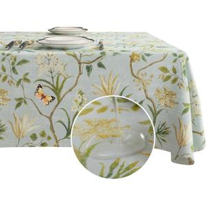 Rectangle Table Cloth,100% Waterproof Tablecloth Oil Proof Spill Proof Vinyl Table Cloth, Wipe Clean Plastic Table Cover for Dining, Camping, Indoor and Outdoor 54" x 78",Leaves
