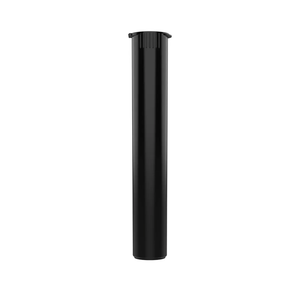 116mm CR Plastic Packaging Pop Top Tubes - Child Resistant Travel Holder Vial Containers - 500 qty (Black)