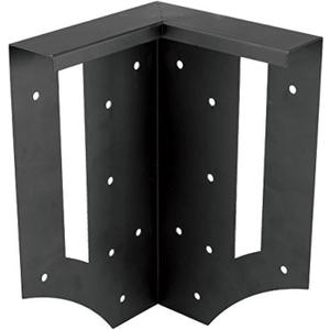 Plow & Hearth DIY Raised Garden Bed Corner Brackets - 6" L x 6" W x 10"H | Solid Steel | Black Powder-Coated | Corrosion-Resistant | Easy Assembly | Set of 4
