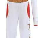 Dagmar Christmas costume role-playing children's cheerleading mesh top hooded jacket set (5-6 Years, Red)