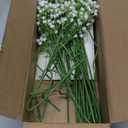 MARTINE MALL 36 Pcs Babys Breath Artificial Flowers, White Baby Breath Flowers Artificial Bulk Real Touch Fake Babys Breath Flowers Faux Gypsophila for Wedding Party Home Floral Arrangement Decor