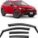 Voron Glass in-Channel Extra Durable Rain Guards for Subaru XV Crosstrek 2018-2023/Subaru Impreza 2017-2023 Hatchback, Window Deflectors, Vent Window Visors, 4 Pieces - 200477