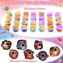 28 Pack Valentines Day Gifts for Kids Classroom - Galaxy Slime with Valentines Day Cards for Kids School, Valentine Classroom Exchange Prizes, Party Favors, Non Candy Gift Exchange