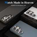 2 x YWXTW Camera Lens Protector for Samsung Galaxy S25 Ultra, [5X Stronger] Individual Metal Ring Tempered Glass Camera Screen Protector for S25 Ultra Accessories, Anti Scratch, 1 Set (Titanium Gray)