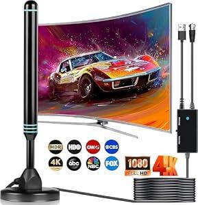 TV Antenna Indoor Antenna for Smart TV for Long Range Reception and All Smart TVs HD Digital Antenna with Amplifier Signal Booster for Local Channels Supports 4K 1080p-2025 Upgrade