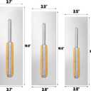 Peohud 3 Pieces Flat Drywall Trowel, Stainless Steel Plastering Trowel, Masonry Finishing Trowel Sets with Wood Handle for Concrete, Cement