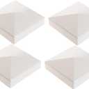 4inch Vinyl Pyramid Style Fence Post Cap 4 x 4 Vinyl Pyramid Fence Post Cap for Mailbox, Lamp Post, Deck, Dock, Piling Caps (4)