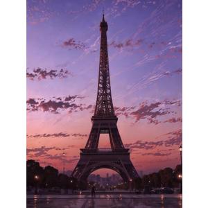5D DIY Diamond Art Kits for Adults,Eiffel Towe Diamond Paintings Kits for Beginners,Sunset Glow Eiffel Towe Paint by Diamonds Dot Full Drill Round Art Crafts,Home Wall Art Decor 11.8x15.8 inches