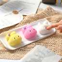 2 x 3Pcs Handmade Taba Squishy Soft Cookie Toys Stress Relief fufu Squishy Pink Cookie Dessert Fidget Kawaii Mochi Sensory Toys (3Pcs Rabbit)