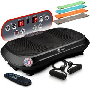 Lifepro Waver Vibration Plate Exercise Machine High-Intensity Vibration Plate for Lymphatic Drainage Full-Body Workout Vibrating Platform with Loop Bands Fitness Equipment for Strength & Toning