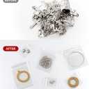 70-Piece Jewelry Storage Bags, Resealable PVC Clear Jewelry Bags, & 70pcs Cleaning Cloth Pink Polishing for Rings, Earrings, Bracelets, and Small Jewelry Packaging