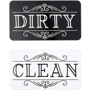 Juvale Double Sided Clean or Dirty Dishwasher Magnet Indicator Sign (3.5 x 2 Inches) - Dishwasher Magnet Clean Dirty Sign