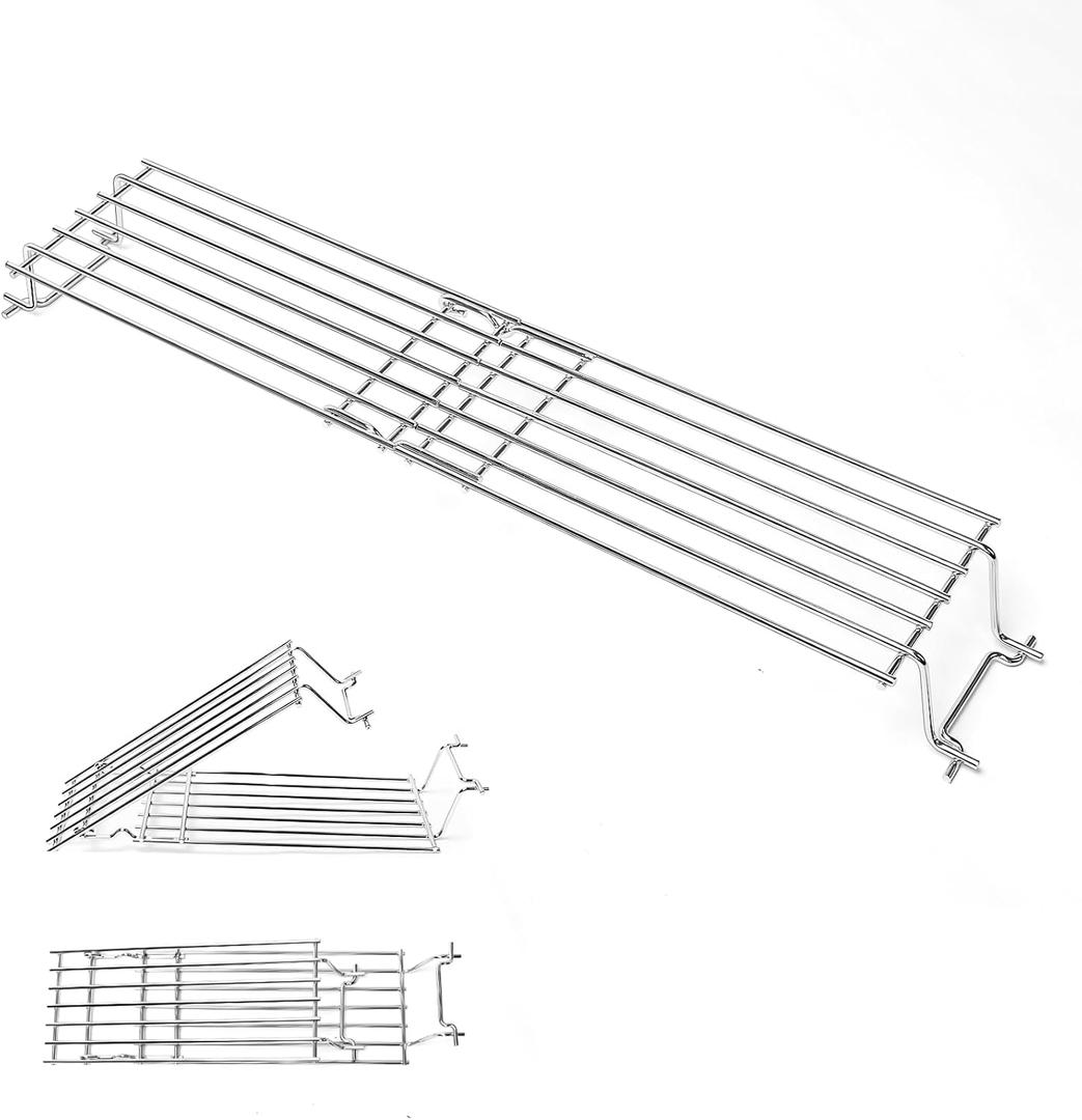 7641 Stainless Steel Warming Rack - Replacement for Weber Spirit 300/II 300 Series (Front Control: E310/S310/E320/S320/SP330), Fits Genesis Silver Gold B/C Grills