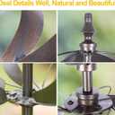 LimeHill Wind Spinner for Yard and Garden - Large Metal Windspinners for Outdoor Decorations (Silver Spherality)