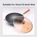 WANGYUANJI Round Tempered Glass Lid - Versatile Glass Lid for 13.4 Inch Skillets, Pans, and Dutch Ovens - 13.4Inch