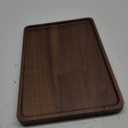 Rustic Walnut Wood Serving Tray,13"x9" Rectangle Platter Tea Tray Coffee Table Tray,Kitchen Tableware Decor Decorative Wood Dessert Cup Tray,Wood Vanity Tray for Jewelry (Rectangle)