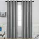 Yakamok Dove Grey Room Darking 108 Inch Length 2 Panel Sets for Livingroom Dining Room Darkening Thermal Insulated Bay Window Hotel Modern Elegant Black Out Sunblock Curtins/Bedroom,52 x 108 Inches