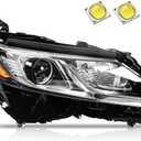 Generic 2018-2022 Camry Headlights,LED Projector Headlight Assembly Compatible with Toyota Camry L LE SE,Headlight Headlamp for Camry 2018-2022 Replacement Right Passenger Side, Black