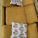 Signature Design by Ashley Keerwick Scandinavian 2-in-1 Sofa Sleeper with Folding Gel Memory Foam Mattress and 4 Pillows, Queen, Yellow