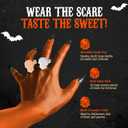 30 Pack Halloween Ring Candy - Individually Wrapped Holiday Themed Skull Candys Packed in a Skull Jar  Trick Or Treat Strawberry And Tutti Frutti Delicious Candys - Bulk Halloween Suckers Great Use, For Kids, Trick Or Treat, Party Favor, Classrooms, Goodie Bags