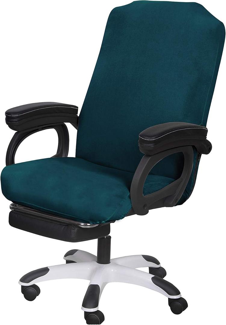 SARAFLORA Office Chair Covers- Medium, Sapphire- Removable Computer Chair Cover for Office Chair with Zipper for Universal Rotating Chair Desk Chair Cover Chair Seat Washable Protector for Pets