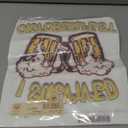 3dRose ht_44601_3 Text with I Survived Oktoberfest-Iron on Heat Transfer for White Material, 10 by 10-Inch