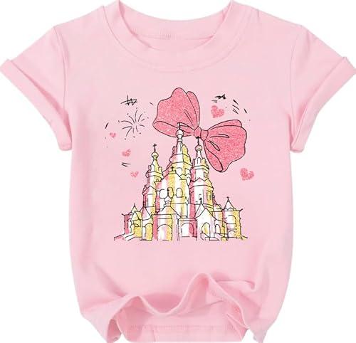 Magical Shirts for Girls Cute Graphic Tshirts Kids Family Vacation Tees Holiday Casual Short Sleeve Tops 7-8 years