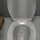 Mayfair Aurora Slow Close Toilet Seat, Easy Clean Hinges and Adjustable Perfect Fit Plastic Seat, Made in USA, Elongated, White