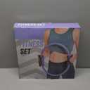 LIONSCOOL Pilates Ring Set  14" Anti-Deformation Magic Circle with Padded Handles, Mini Ball, Resistance Bands, Guide & Bag (Purple)