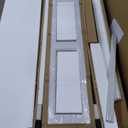 SMARTSTANDARD 56in x 84in Bifold Barn Door, Frosted Glass Barn Door with Hardware Kit Included, Pre-Drilled Holes Easy Assembly -Solid Barn Doors Slab Covered with Water-Proof PVC Surface, White