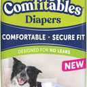 Hartz Comfitables Disposable Dog Diapers, 26 Count, Comfortable & Secure Fit, Easy to Put On, Super Absorbent Male and Female Diaper, Size Large