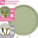 Wokceer 7.2FT Round Backdrop Cover Round Arch Covers Sage Green Spandex Circle Balloon Arch Backdrop Cover for Wedding Birthday Party Baby Bridal Shower Decor