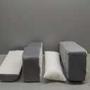 5PCS Reading Pillow for Sitting in Bed Adult, 2 in 1 Foldable Back Wedge Pillow for Sleep, Ergonomic Back Support Pillow with Arms for Watching TV, Gaming, Working, Recovery, 19 White/Grey