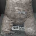 Blissful Diary Reading Pillow, Backrest Pillow with Shredded Memory Foam for Adult & Children, Designed for Bed and Couch Sitting Up, Includes Arms, Pockets and Washable Cover, Pale Pink