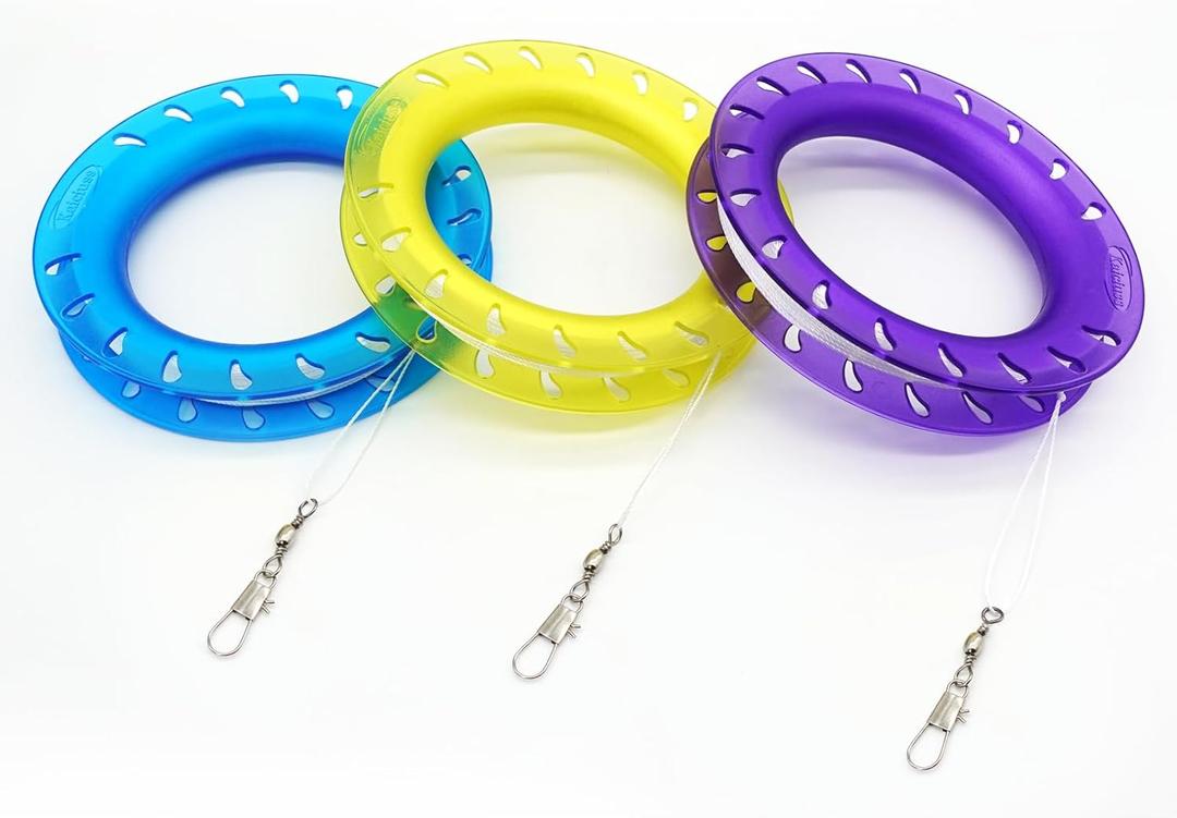 Hoop Kite Set for Kids - Spool, Handle & 300 Feet Line for Each Kite Reel Winder