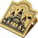 Brass Clip, Brass Binder Clip, Bill Binder Clip, Brass Clips for Journals, Decorative Binder Clips, Travelers Notebook Clip, Wall Hanging File Organizer (Castle in The Nebulous Sky)