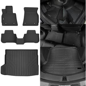 Naibeve Floor Mats for 2025 BMW X3 - All Weather Custom Fit for 2025 BMW X3 Floor Mats Cargo Liner Rear Cargo Tray Trunk Waterproof Interior Accessories