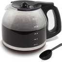 12-Cup Replacement Coffee Carafe Compatible with Mr. Coffee Coffee maker Pot, Replace Part# PLD12 PLD12-RB Series, Black Handle (Classic)