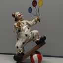 orenm Creative Clown Circus Statues, Interesting Home Decor Resin Sculpture, Handmade Crafts Collectible Art Figures Decor Ornament, Christmas, Parties and Events Desktop Decor (Balloon)