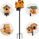 80 Inch Adjustable Bird Feeder Pole,Bird House Pole Suitable for Feeders & Birdhouse,Weather Station,Heavy-Duty Rustproof Design,Enhance Outdoor Decor & Birdwatching Experience
