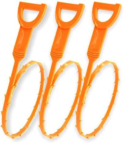 JLP Home Solutions Hair Drain Clog Remover – 3pcs Snake for Shower Drain for Home Use – Flexible and Resistant Shower Drain Snake – Easy to Use – Durable Plastic Drain Unclogger