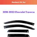 KPY Rain Guards Fit for 2018-2023 Chevrolet/Chevy Traverse, Out-Channel Window Visors Vent Wind Deflectors 4PC, Car Accessories for 18-23 Traverse